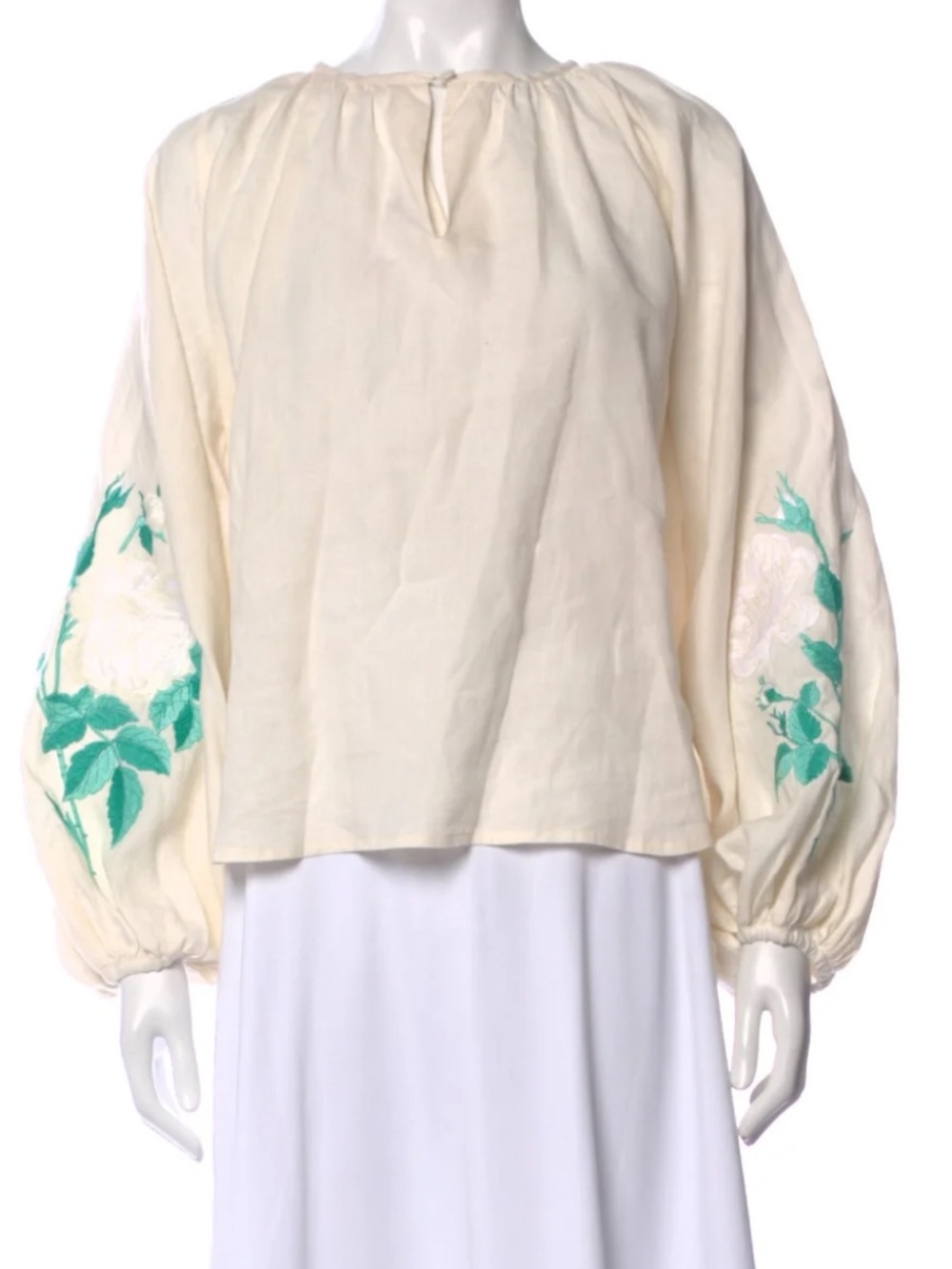 FANM MON
Linen Floral Print Blouse